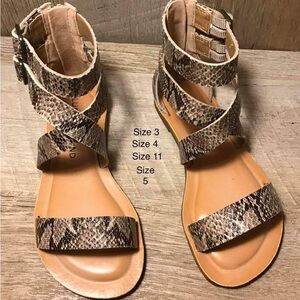 New Black and tan sandals